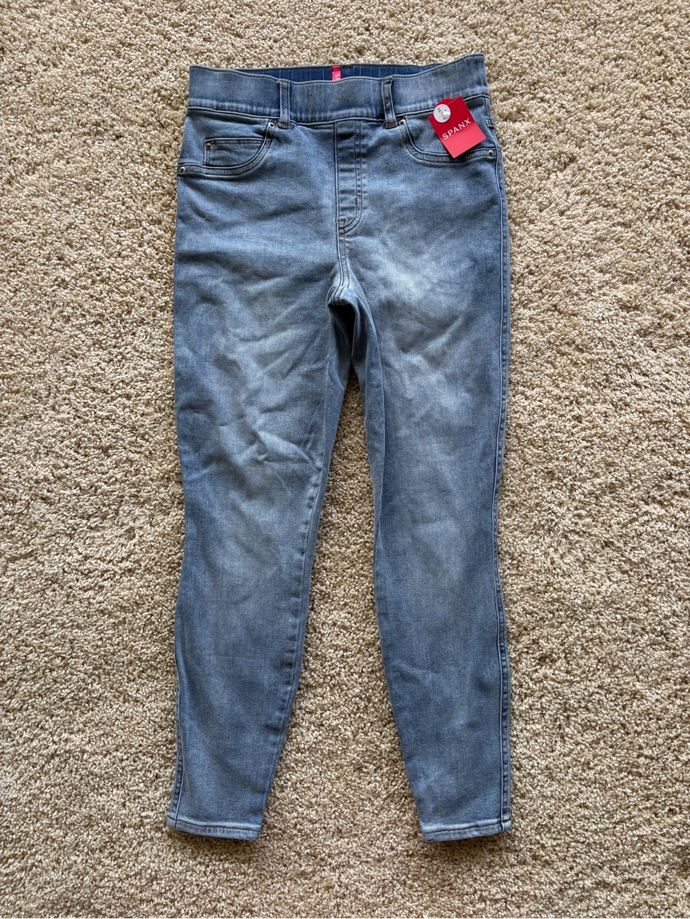 SPANX Skinny Jean in Light Vintage Wash Medium Petite
